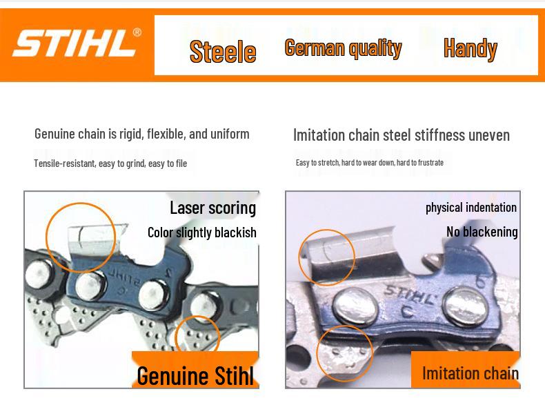 Stihl Chainsaw Chain: 18", 16", 20" for MS250, MS251C, 382, 180 Models - German Import Accessories