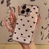 Cute Black Love Heart Silicone Bling Glitter Clear Phone Case For iPhone 17 11 12 13 14 15 16 Pro Max Plus Shockproof Soft Cover