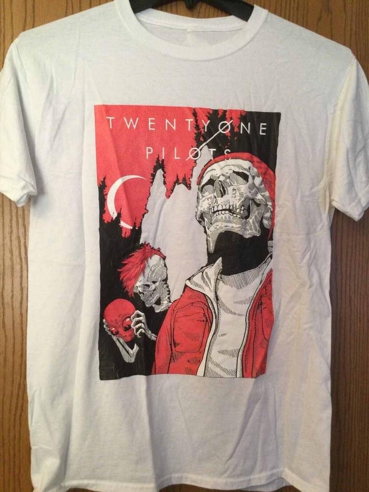 TWENTY ONE PILOTS Band Graphic SHIRT Funny WHite Unisex S-5XL JU415 Unisex T-Shirt M