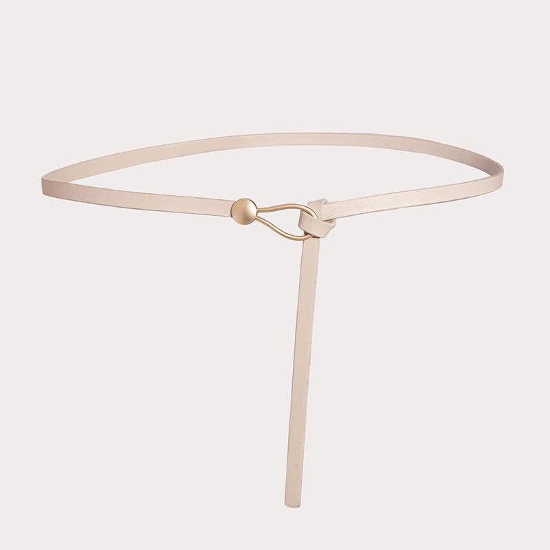 Simple Versatile Belt Knotted Skirt Belt Women's Belt Versatile PU Thin Belt
