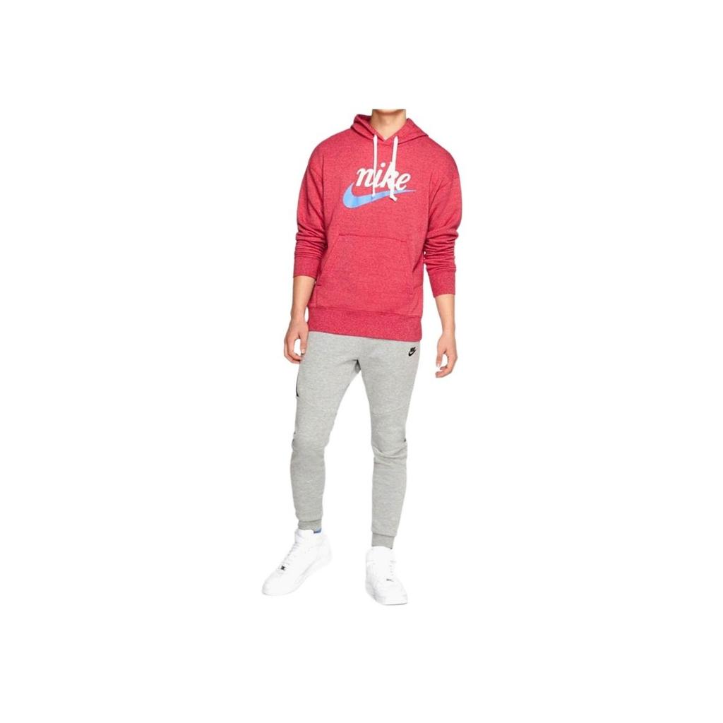Nike Heritage Alphabet Logo Print Pullover Sweatshirt Long Sleeve Men Sweatshirt Sport-Red BV2934-657