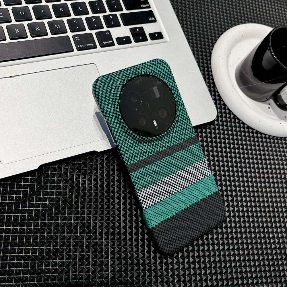 New Frameless Carbon Fiber Kevlar For Magsafe Magnetic Phone Case For Honor Magic 8 Pro Stripe Texture PC Wireless Charge Cover