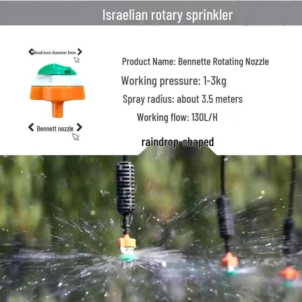 Eco-Friendly Inverted Micro Sprinkler: Hanging Atomizing Anti-Drip Rotating Water Sprayer for Greenhouses