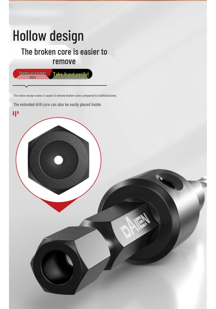 Hex Shank 90° Woodworking Countersink Drill Bit for Pilot Holes and Self-Tapping Screws
