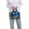 1pc Magical Glow-in-the-Dark Thermal Insulated Bag - Non-Food Contact Portable Thermal Bag with Enchanted Forest Glowing Lights