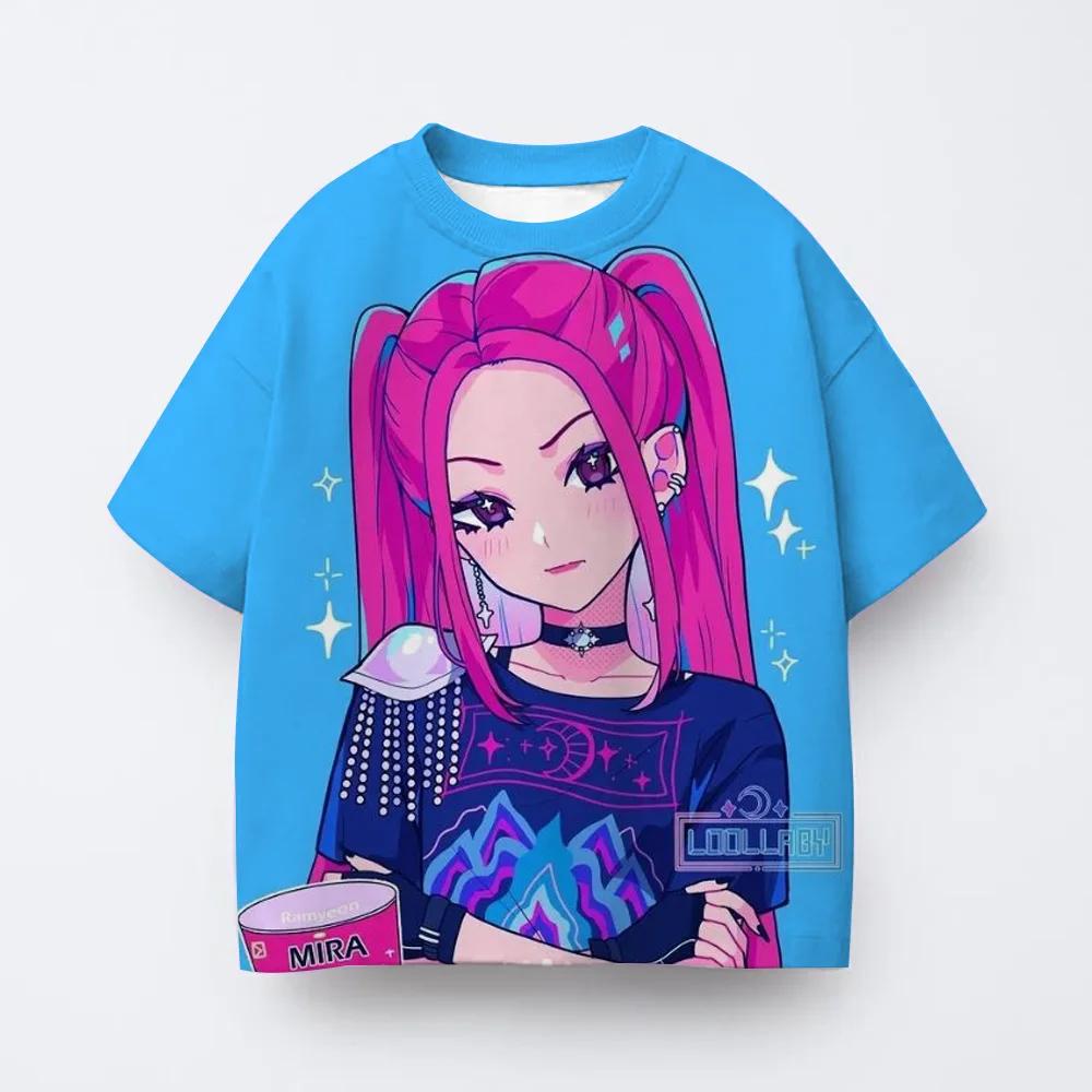 Kpop Witch Hunting Group 3D Printing Children's T-shirts, Girls' Cartoon T-shirts, Boys' Anime T-shirts, Children's Kawaii T-shi