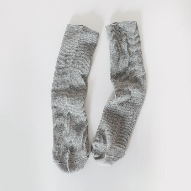 Meias Infantis Meninos Meninas Meias de Cano Médio Cor Sólida Meias Infantis