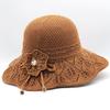 Sun Hat Women's Sun Protection Outdoor Cotton Jacquard Knitted Folding Sun Hat Summer
