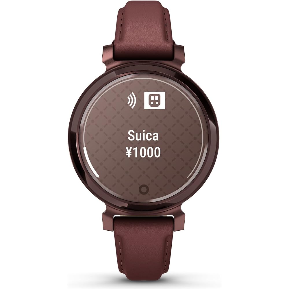 Garmin Lily 2 Classic Mulberry Leather/Dark Bronze [Suica Compatible Model/5 Days Battery Life On a Full Charge/sleep Analysis/stress level/Body Batte