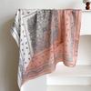 Spring and Summer New Retro European and American Small Square Scarf Color Matching Cashew Nut Silk Scarf Simulation Silk Scarf Fashion Scarf Sun Prot