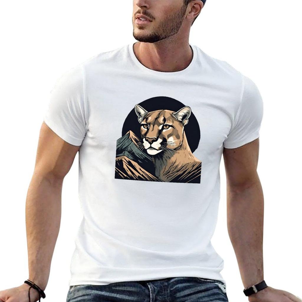 Cougar Mountain Lion Tshirt Funny T Shirts Cotton Unisex T Shirts High Quality Luxury Brand T Shirt Unisex Luxury Tshirt