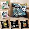 Berühmte Punkband BBLINK182 Kissenbezug Kurzer Plüsch Beidseitiger Druck Quadratische Dekokissenbezüge Sofa Heim Kissen Dekoration