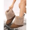 Plus Size Thick-Sole Height-Boosting Slip-On Fleece-Lined Thickened Snow Boots 2025 Fall/Winter New Arrival Women's Shoes