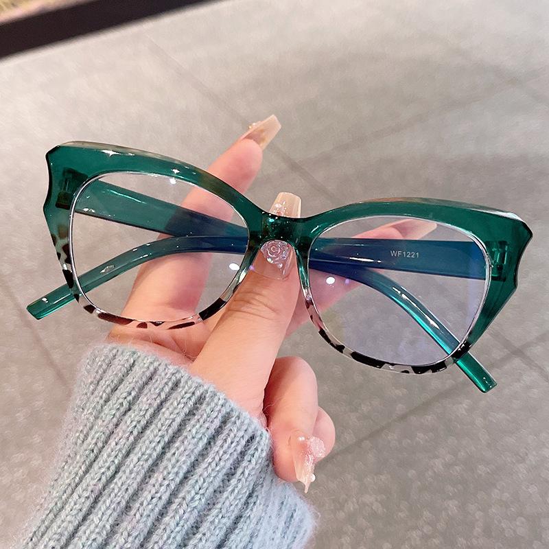 Cat Eye Reading Glasses For Women Fashionable Trendy Prescription Eyewear Anti Blue Light Hyperopia Correction Eyeglass +1+1.5+2
