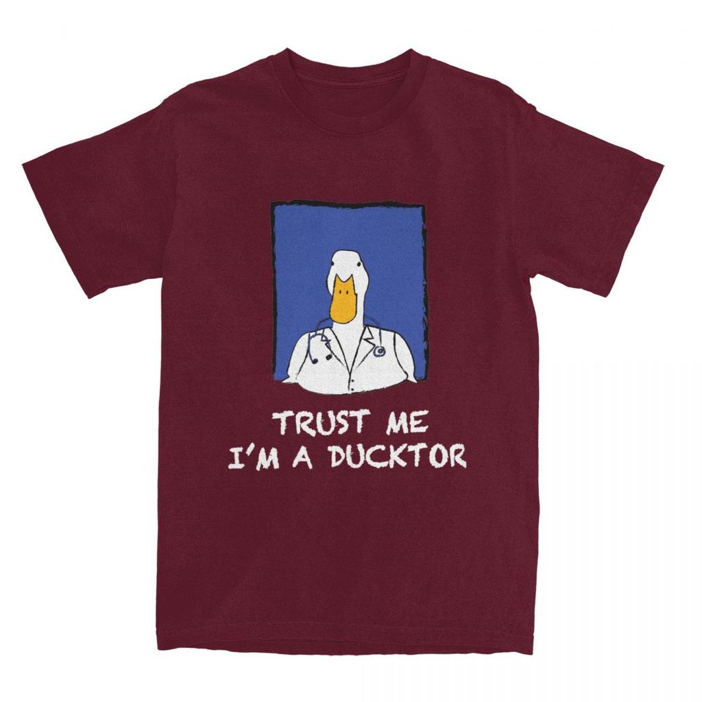 Trust Me I Am A Doctor Funny Duck T Shirts Accessories Novelty Humor Joke Pure Cotton Tshirt Clothes Funny Tees Summer
