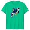 Orca Marine Animal Unisexs Tshirt Vibrant Splash Art