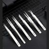 High Precision 304 Stainless Steel Pointed Tip Tweezers for Electronics and Hair Tweezing