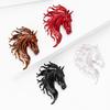 Broches Têtes de Cheval Émaillées Tendance Pour Femmes Animal du Zodiaque Épingles Poney Accessoires de Décoration de Vêtements Cadeaux de Nouvel An