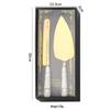 Stainless Steel Cake & Cheese Knife Set with Ceramic Handle - Includes Spatula, Pizza, and Pastry Knives in Gift Box