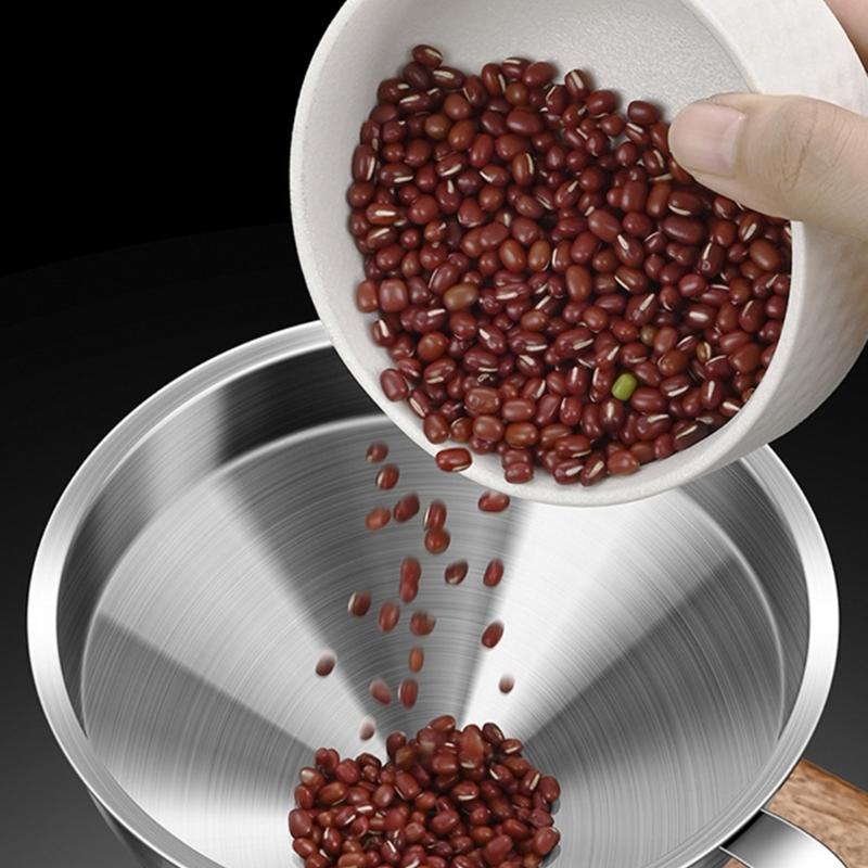 Efficient Liquid Filtration Funnel Essential Kitchens ToolStainless Funnel with Mesh Strainer for Filtration