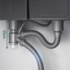 Kitchen Sink Double Basin Drainage Pipe Durable PVC Drain Kit for Home Restaurant Dual Sink Water Outlet Accessory