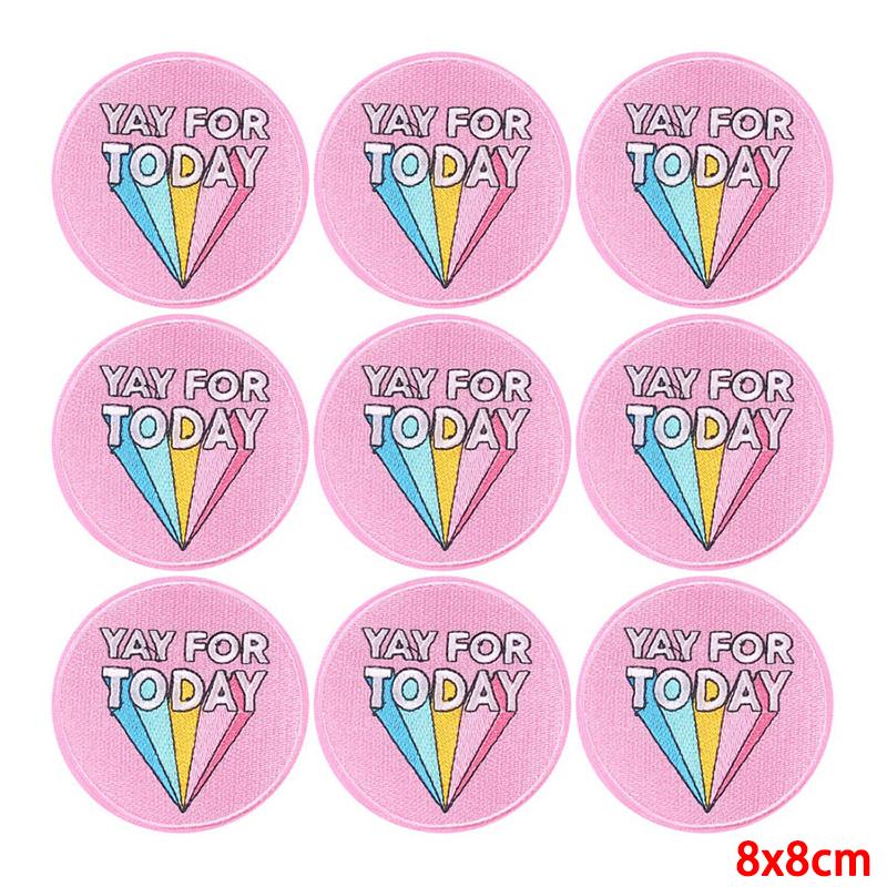 10 Pcs/lot Wholesale Embroidery Patch Iron On Patches For Clothing Patches On Clothes Jackets Decor Applique Sew Supplies