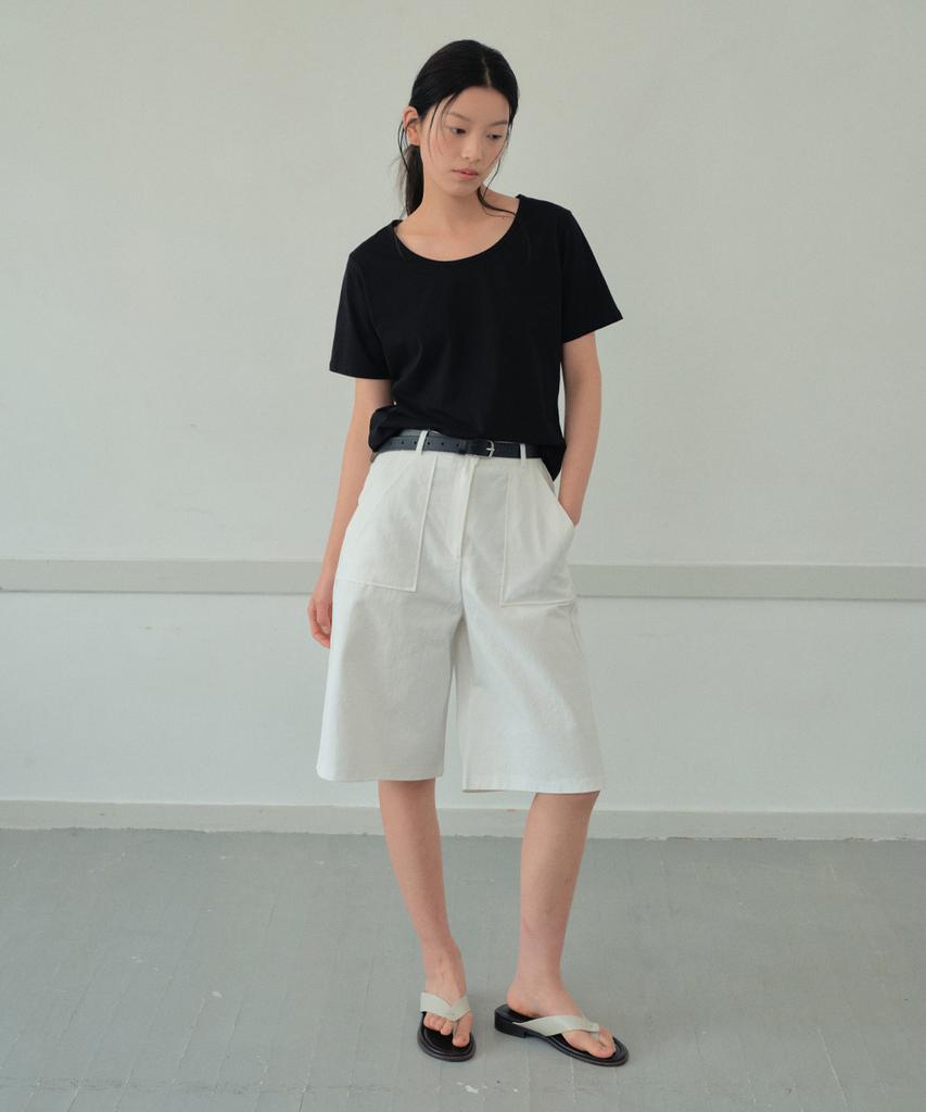 Wednesday Oasis For Woman Out Pocket Bermuda Pants_Ivory(W26Pt09)