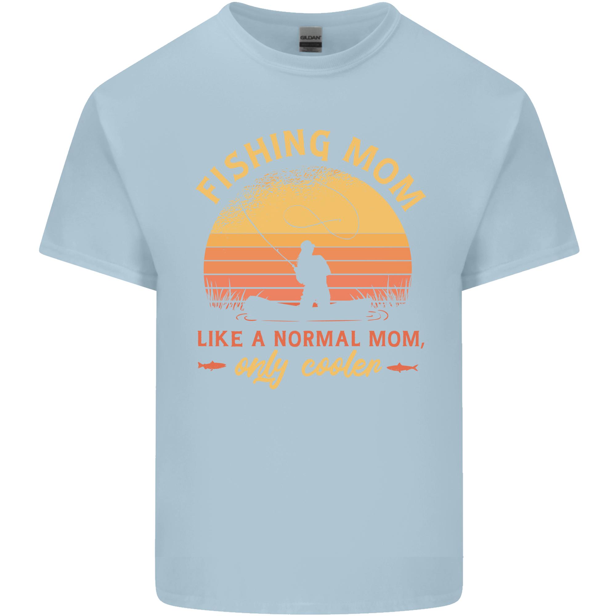 Fishing Mom Like a Normal but Cooler Unisexs Light Cotton TShirt S