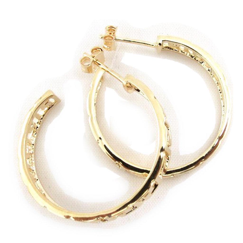 Les Trésors De Lily [J3821] - Pozłacane kolczyki koła „Choreografia” - 25x5 mm