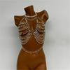 Multi Layer Pearls Beaded Halter Neck Bra Vest for Women Hollowed Chest Chain Body Jewelry Bralette Raves Party Clubwear