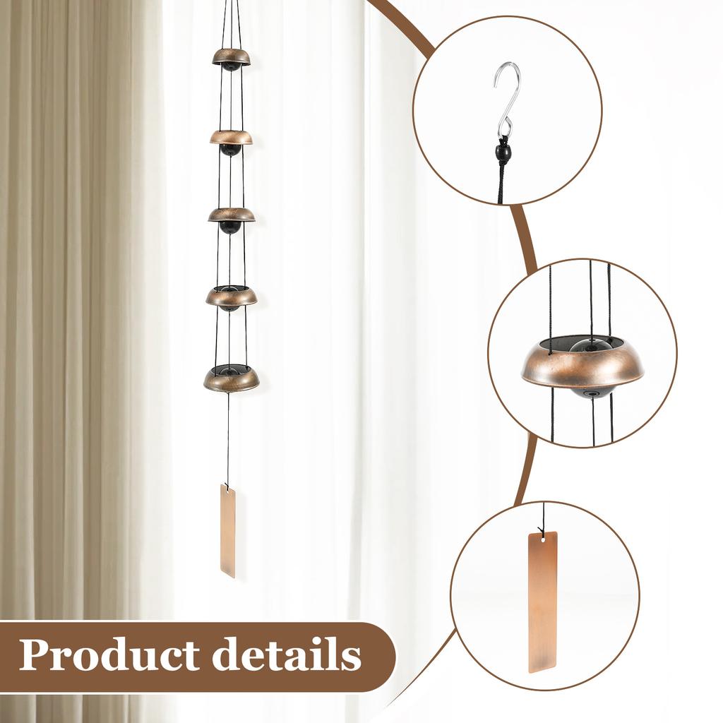 DIY Wind Chime Ornaments Craft and Gifts Kid Birthday Gifts Home Decor Red Copper Craft Wind Chime Outdoor Copper Temple Bells