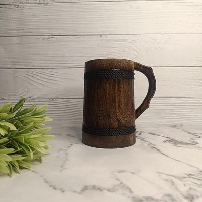 Wooden Beer Mug for Parties and Daily Use Waterproof Mug