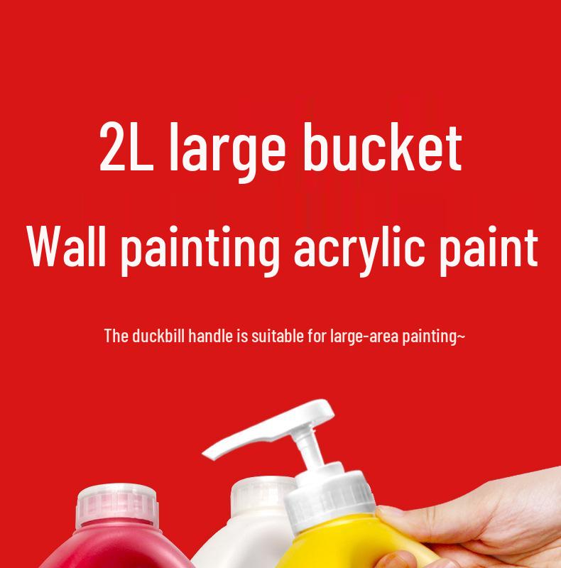 2L Acrylic Paint Bucket for Wall, Textile & Graffiti DIY Projects