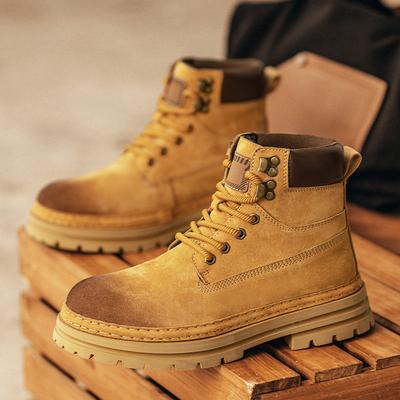 Martin Stiefel Herren Herbst neue Retro britischen Stil High-Top Werkzeugstiefel Herren Casual Outdoor Reiten Mid-Top Lederstiefel