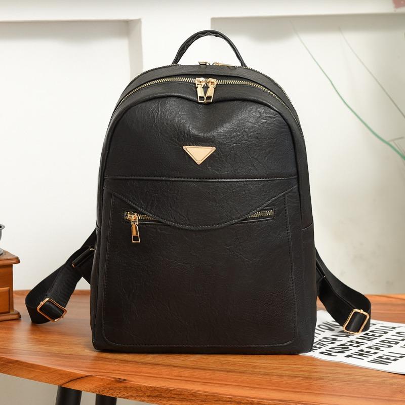 Large Capacity Simple and Versatile Backpack Women's New High-end College Style Schoolbag Travel Backpack