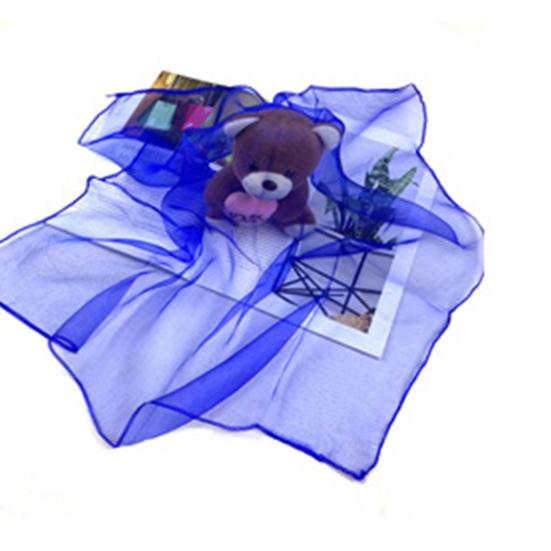 2 Pcs Women Kerchief Smooth Satin See-through Solid Color Mesh Thin Adjustable Decorative Lightweight Soft Aquaman Dance Square Dance Stewardess Neck