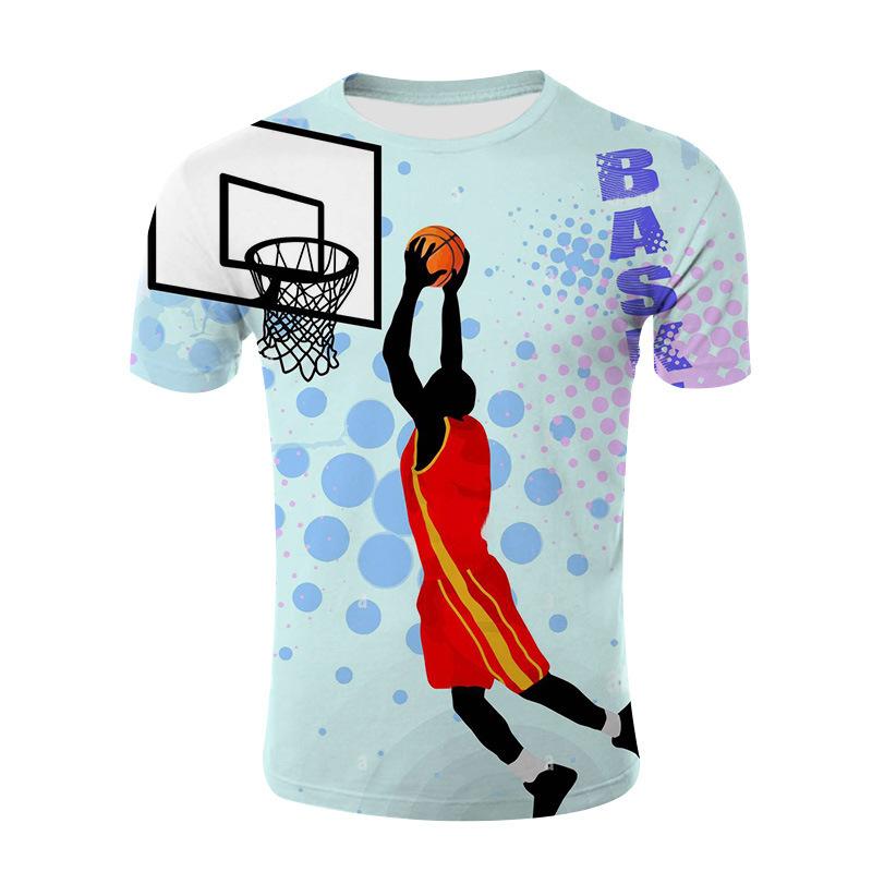 

Спортивная одежда для улицы, баскетбольная футболка с 3d принтом, модные детские повседневные футболки с короткими рукавами для мальчиков и девочек, модные футболки унисекс, топы S