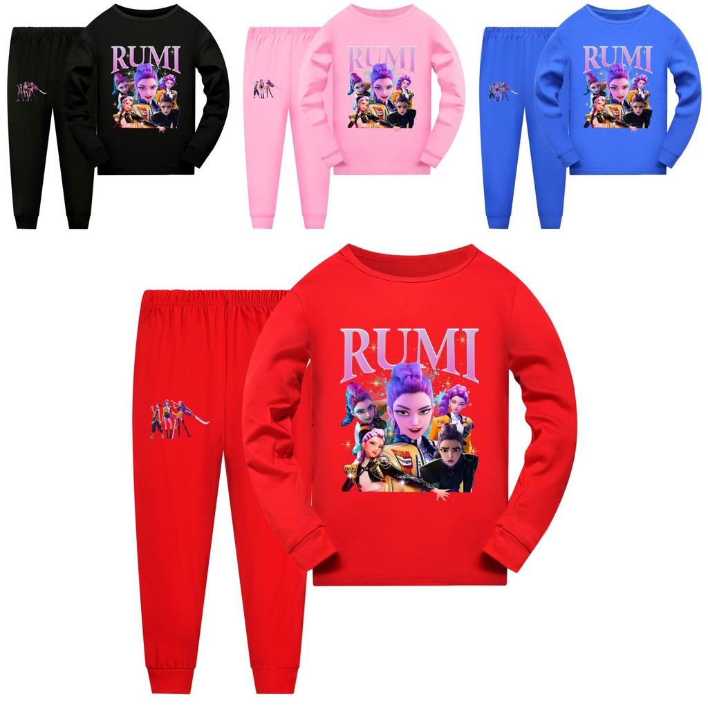 Kpop Demon Hunters Children Short Sleeve Shorts Pajama Set For Sleepwear And Family Comfort