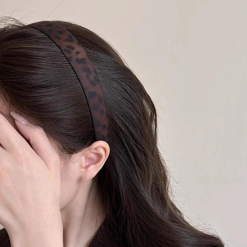 Essigsäure-Haarbänder Vintage Französische Kopfbedeckung Leopard Mattes Stirnband Kopfschmuck Kaffee Koreanischer Stil Haarreif Haaraccessoires