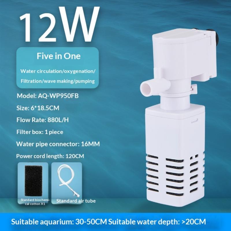 5 In 1 Fish Tank Filter with Oxygen Pump 360 Degree Purifier for Enhanced Water Clarity In Aquariums