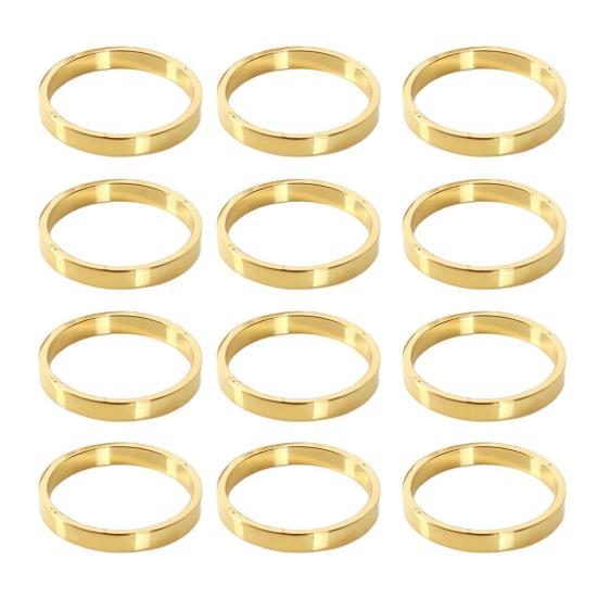 6/12Pcs Golden Napkin Rings Metal Circle Design Napkin Holders Buckles Family Dinner Wedding Party Table Decoration