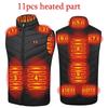Men Usb Heated Vest 17 Areas Electric Heating Vest Jacket Men Winter Warmte Vest Waistcoat Sleeveless Puffer Men Vest Jacket