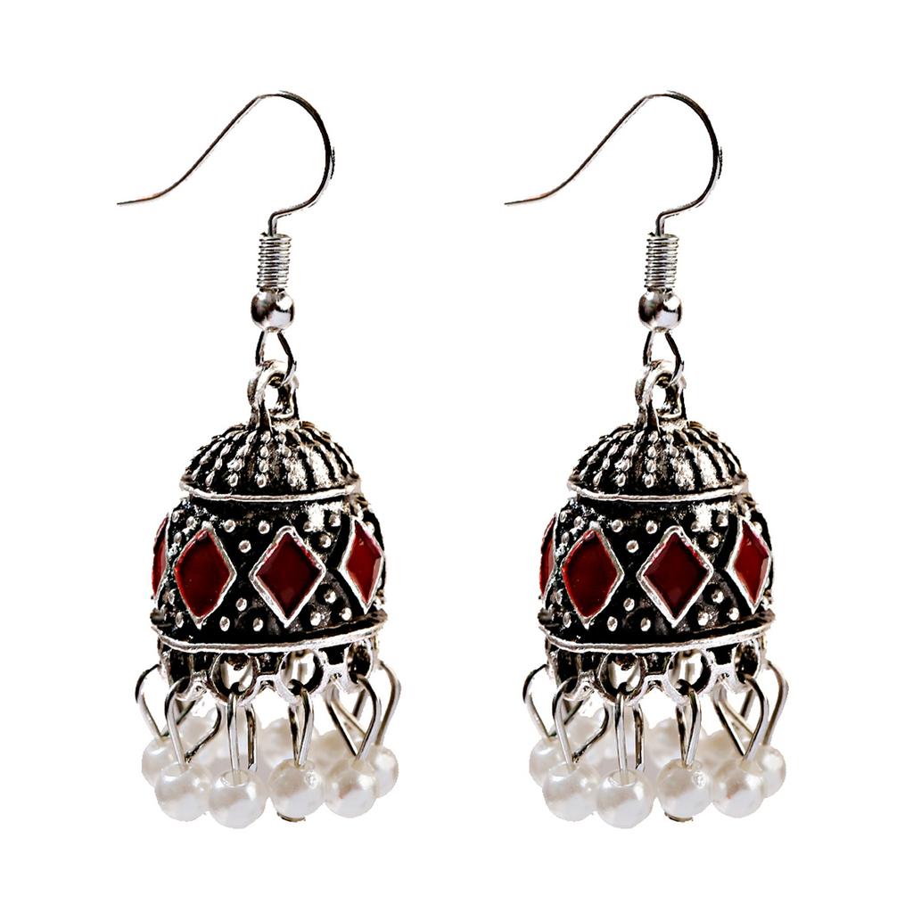 Pendientes Piercing Indian Zircon Jhumka Tassel Earrings Women Accessories Kolczyki Copper Color Earring Trendy Party Ear Rings