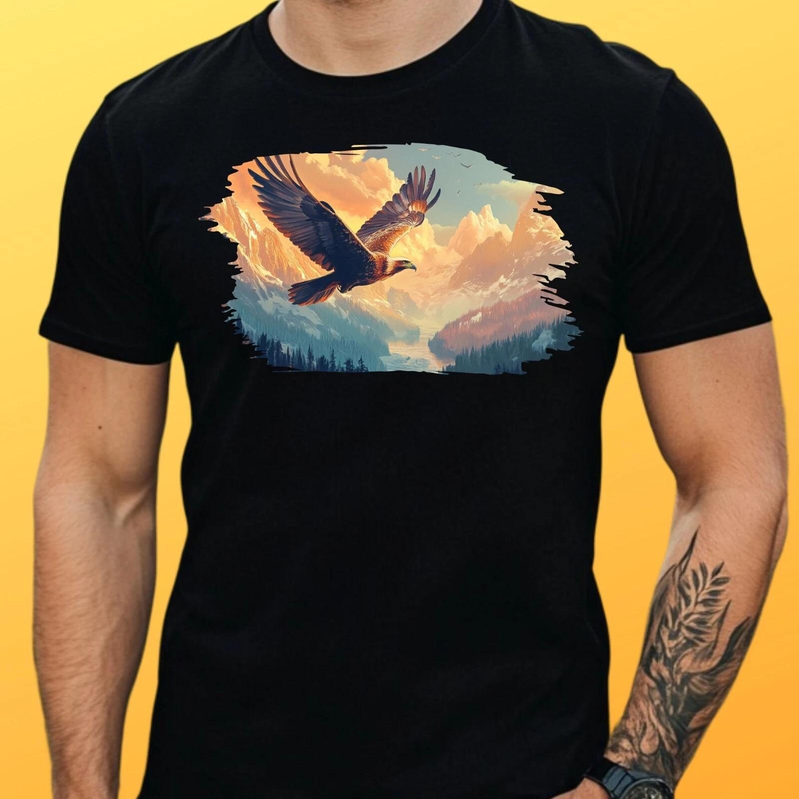 T-Shirt Herren Majestätischer Adler Motiv Baumwolle Größe S bis 5XL S