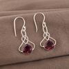Rhodolith Edelstein Schmuck, Handgefertigter Silberschmuck, 925 Sterling Silber Ohrringe, Wunderschöne Silberohrringe für Hochzeitsgeschenk