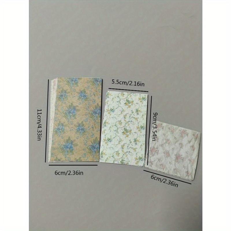 60pcs Floral Pattern Material Paper Back To School