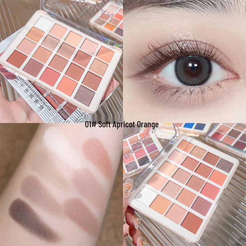 Versatile Multi-Color Eyeshadow Palette: Contour, Highlight & Matte Shimmer Earth Tones