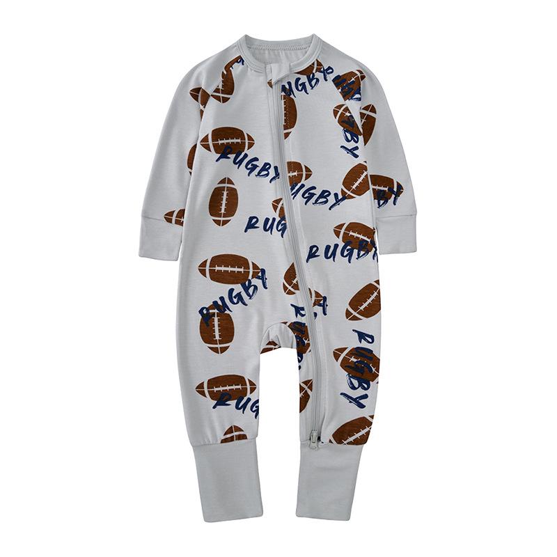 Bamboo Fiber Baby Onesie – Spring/Autumn Casual Homewear Newborn Climbing Suit