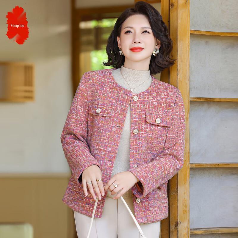 

Шикарное короткое пальто в стиле «маленький аромат» для женщин среднего возраста 5XL