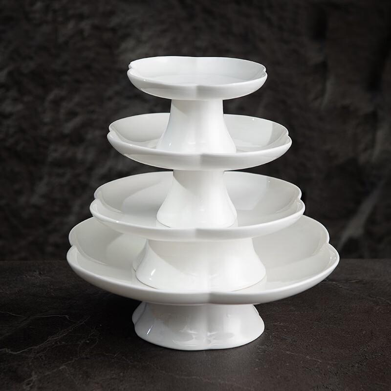 Chinese Style Bone China Tall Serving Plate